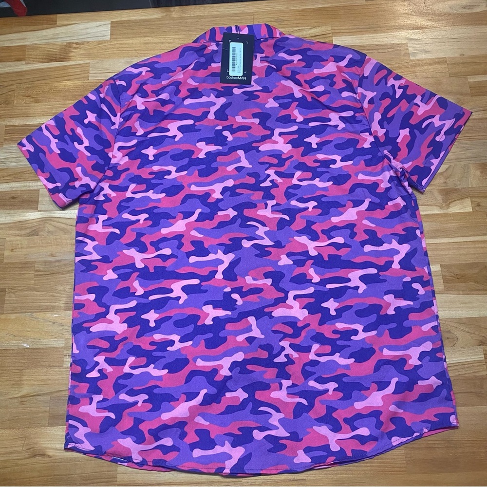 Boohoo Mens Vibrant Camouflage Shirt